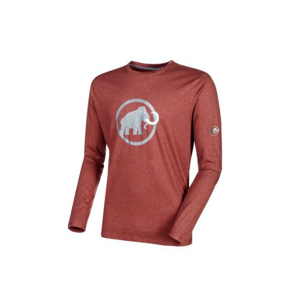 Mammut Logo Longsleeve Men maglietta granata