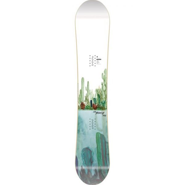 snowboard tavola da ragazza donna da park all mountain grafica cactus