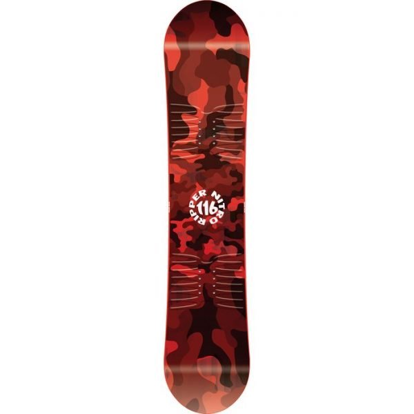 tavola completa snowboard da ragazzino rossa